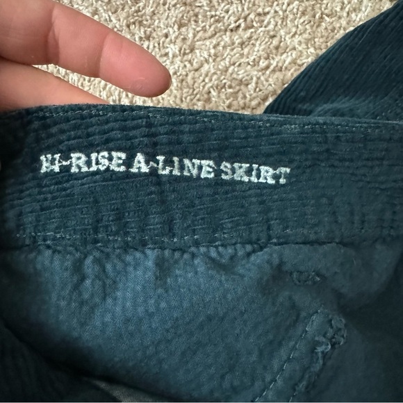 American Eagle Women’s Green Corduroy High Rise A Line Skirt Size 6 - Picture 6 of 7